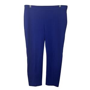 St. John Wool Blend Pants Women’s 8 Blue Pintuck‎ High Rise Business Office Work